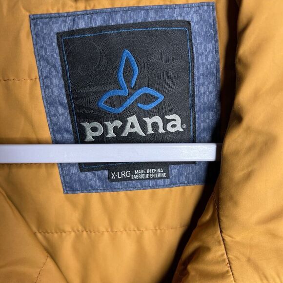 Prana Jacket Mens XL Puffer Blue Outdoor Windbreaker Full Zip - Picture 2 of 16